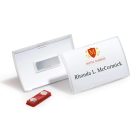 Mágneses névkitűző 90×54 mm - függőlegesen ívelt 